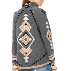 360 Cashmere NWOT Koko Cashmere Cardigan in Charcoal/Multi Size M 100% Cashmere
